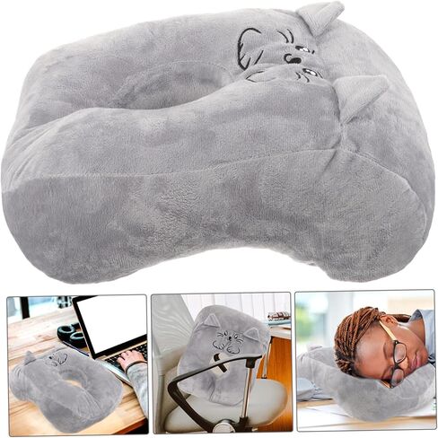 Ciieeo Ergonomic Office Nap Pillow Cute Cartoon Desk Cushion for Comfortable Resting Soft Face Down Sleeping Pillow with Down Cotton Fill for School Travel and Home Use in Kuwait