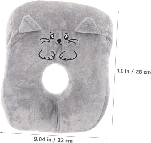 Luxshiny Ergonomic Office Desk Pillow with Arm Cartoon Gray Cat Design Soft Down Cotton Filling Breathable and Supportive Nap Pillow for Face Down Sleeping at School Work in Kuwait