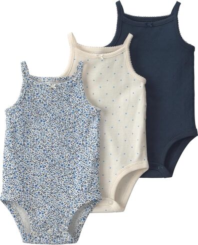 little planet by carter's Baby Girls' 3-pack Short Sleeve Bodysuits Made With Organic Cotton in Saudi Arabia