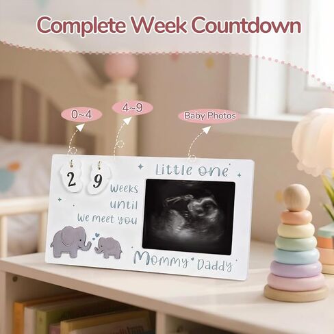 Sonogram Picture Frame, Ultrasound Photo Frame for Baby Announcement with Countdown Weeks - Pregnancy Announcement Gifts for First Time Moms in Kuwait
