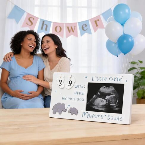 Sonogram Picture Frame, Ultrasound Photo Frame for Baby Announcement with Countdown Weeks - Pregnancy Announcement Gifts for First Time Moms in Kuwait