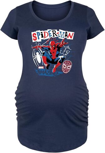Marvel Spider-Man - Punk Poster Style - Maternity Scoop Neck Graphic T-Shirt in Kuwait