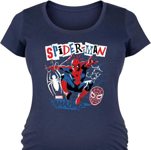 Marvel Spider-Man - Punk Poster Style - Maternity Scoop Neck Graphic T-Shirt in Kuwait