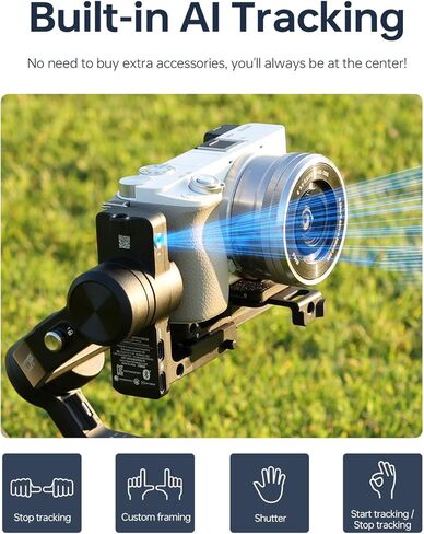 Feiyu SCORP Mini-2 Combo All-in-1 مثبت Gimbal للكاميرات والهواتف الذكية، شاشة لمس OLED مقاس 1.3 بوصة، تتبع الذكاء الاصطناعي المتكامل، حمولة 2.65 رطل. حامل ثلاثي المحاور متوافق مع GoPro وSony وiPhone in Kuwait