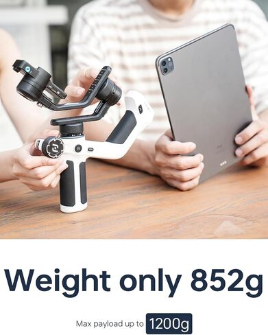 Feiyu SCORP Mini-2 Combo All-in-1 مثبت Gimbal للكاميرات والهواتف الذكية، شاشة لمس OLED مقاس 1.3 بوصة، تتبع الذكاء الاصطناعي المتكامل، حمولة 2.65 رطل. حامل ثلاثي المحاور متوافق مع GoPro وSony وiPhone in Kuwait