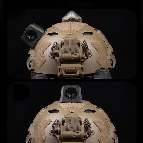 Tactical Helmet Camera Dummy Model, Non-Functional Simulation Camera With Hook and Loop Mount for FAST/MICH/ACH Helmets, Training & Display Use in Kuwait