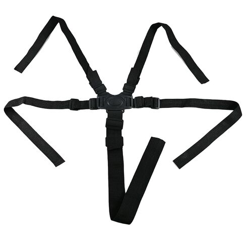 Universal 3-Point Harness Seat Strap for Kids,Adjustable High Chair Harness Belt Replacement for High Chair/Pushchair/Stroller(Black) in Kuwait