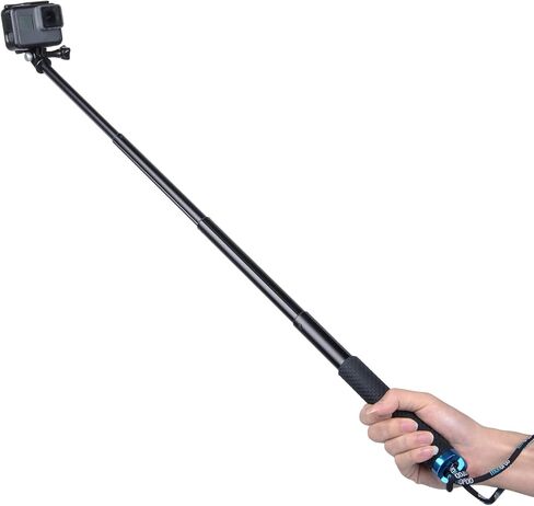 28" Extension Selfie Stick Compact Handle Grip Adjustable Pole Waterproof Monopod Accessories Compatible with GoPro Hero 13 12 11 10 9 8 7 6 Insta360 AKASO DJI Osmo Action Camera and More in Kuwait