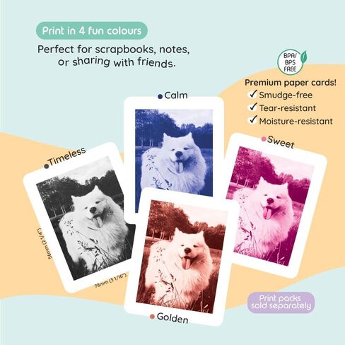 kiimento Ink-Free Instant Print Camera P2 Mint + Two 40-Prink Pack in Kuwait