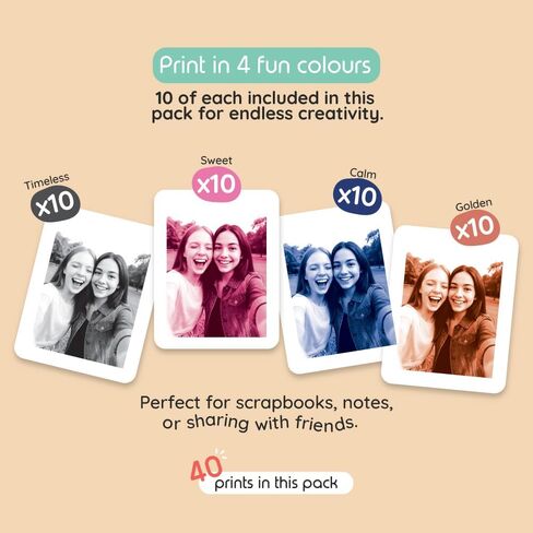 kiimento Ink-Free Instant Print Camera P2 Mint + Two 40-Prink Pack in Kuwait