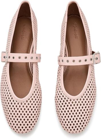 Madewell Women's The Remy Mary Jane Flats in Perforated Leather in Saudi Arabia