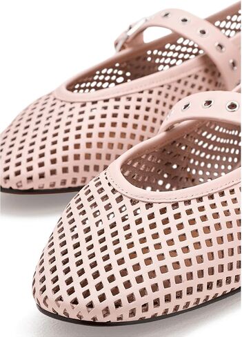 Madewell Women's The Remy Mary Jane Flats in Perforated Leather in Saudi Arabia