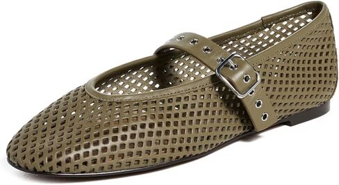 Madewell Women's The Remy Mary Jane Flats in Perforated Leather in Saudi Arabia