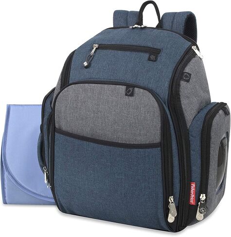 FISHER-PRICE BABY Fastfinder 3 Piece Set Diaper Bag Backpack for Moms & Dads with Changing Pad and Wipes Pocket in Kuwait