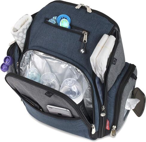 FISHER-PRICE BABY Fastfinder 3 Piece Set Diaper Bag Backpack for Moms & Dads with Changing Pad and Wipes Pocket in Kuwait