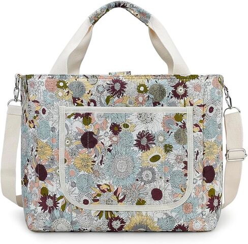 MOMIGO Diaper Bag Tote - Large Capacity Diaper Caddy Tote Bag Baby Stroller Bag Nursery Storage Bin for Diapers, Shoulder Mommy Bag (Floral 1) in Saudi Arabia