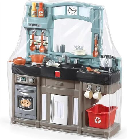 Kids Kitchen Cover for Step2 Best Chefs Toy Kitchen – Transparent PVC Waterproof Dust Protector, Stable & Easy-to-Clean, Keeps Play Area Spotless (Cover Only) in Kuwait