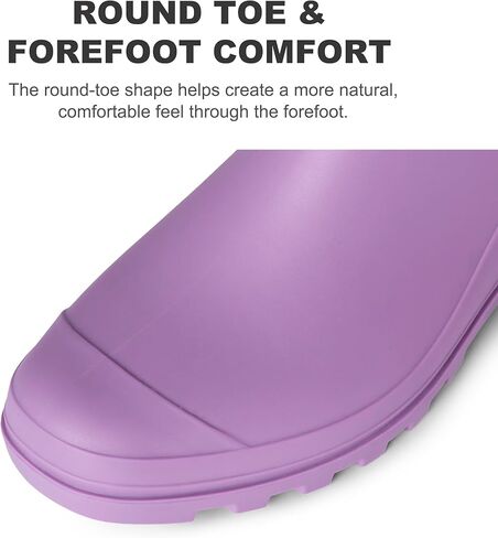planone Wide Calf Rain Boots for Women, Waterproof Mid-Calf Garden Boots | Fashion Non-Slip Matte Rubber Boots, Outdoor Work Booties, Mud Boots, Farm Boots, Arch Support, Removable Comfort Insole in Saudi Arabia