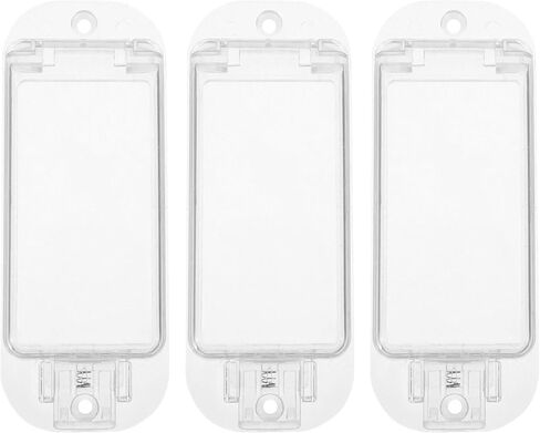 3pcs Finger Plates for Light Switches | Plastic Light Socket Wall Protectors for Children | Full Safety Cover Plate Baby Room Switch Accessories, Inner Size 3.5x7cm (Clear) in Saudi Arabia