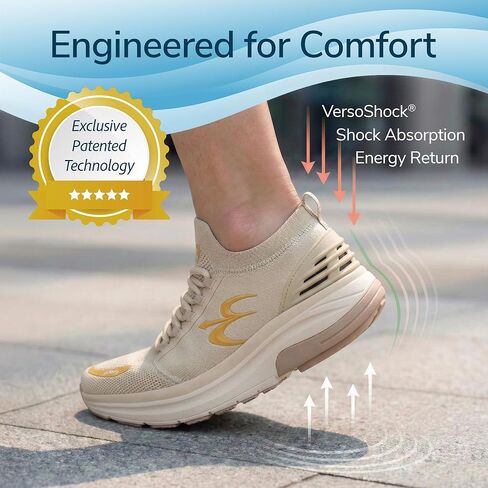 Gravity Defyer G-Defy Mateem Slip Resistant Black Cross Training Shoes for Women Comfortable Orthopedic Shoes for Standing All Day Patented VersoShock Technology Wide Toe Box in Kuwait