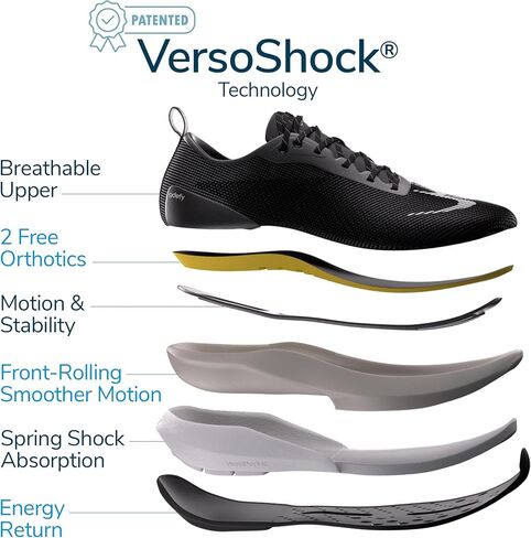 Gravity Defyer G-Defy Mateem Slip Resistant Black Cross Training Shoes for Women Comfortable Orthopedic Shoes for Standing All Day Patented VersoShock Technology Wide Toe Box in Kuwait