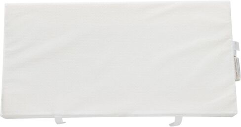 Pemberly Row Contoured Baby Changing Pad, Vinyl Cover, Water-Resistant, Non-Allergenic, White, 32 x 16 x 4 in, Security Strap, Raised Sides, Fits Most Standard Changing Tables in Kuwait