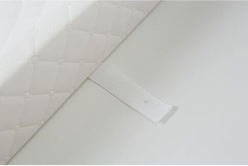 Pemberly Row Contoured Baby Changing Pad, Vinyl Cover, Water-Resistant, Non-Allergenic, White, 32 x 16 x 4 in, Security Strap, Raised Sides, Fits Most Standard Changing Tables in Kuwait