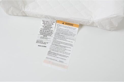 Pemberly Row Contoured Baby Changing Pad, Vinyl Cover, Water-Resistant, Non-Allergenic, White, 32 x 16 x 4 in, Security Strap, Raised Sides, Fits Most Standard Changing Tables in Kuwait