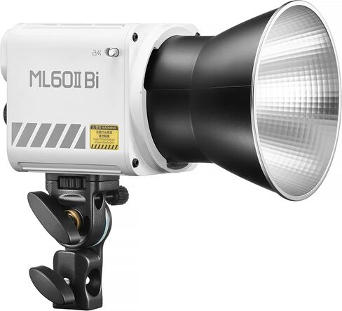 Godox ثنائي اللون LED Monolight، 70W، 2800–6500K، CRI 96 TLCI 97، التحكم في التطبيق، 11 FX، مصباح فيديو LED محمول لمنشئي المحتوى (ML60IIBiWHT) in Kuwait
