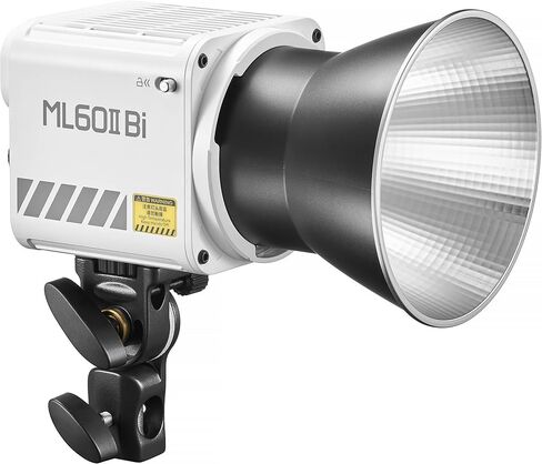 Godox ثنائي اللون LED Monolight، 70W، 2800–6500K، CRI 96 TLCI 97، التحكم في التطبيق، 11 FX، مصباح فيديو LED محمول لمنشئي المحتوى (ML60IIBiWHT) in Kuwait
