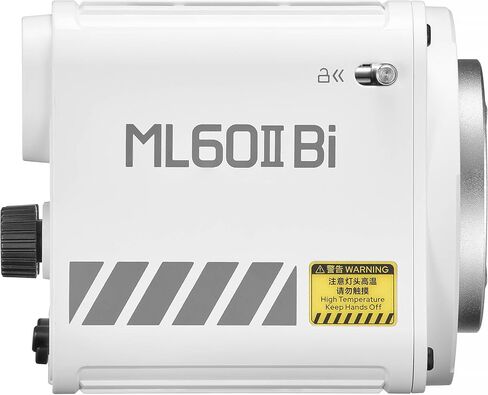 Godox ثنائي اللون LED Monolight، 70W، 2800–6500K، CRI 96 TLCI 97، التحكم في التطبيق، 11 FX، مصباح فيديو LED محمول لمنشئي المحتوى (ML60IIBiWHT) in Kuwait