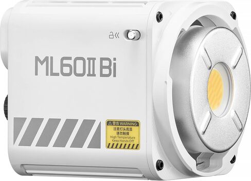 Godox ثنائي اللون LED Monolight، 70W، 2800–6500K، CRI 96 TLCI 97، التحكم في التطبيق، 11 FX، مصباح فيديو LED محمول لمنشئي المحتوى (ML60IIBiWHT) in Kuwait