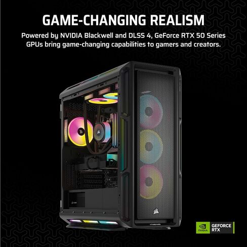 Corsair Vengeance i8200 Gaming PC – Liquid Cooled Intel® Core™ i9 14900KF CPU – NVIDIA GeForce RTX 5080 GPU – 64GB Dominator Titanium RGB DDR5 Memory – 2TB+2TB M.2 SSD – Black in Saudi Arabia