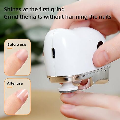 Electric Nail Clippers, 5 in 1 Electric Nail Trimmers for Seniors & Adults, Nail File Toenail Trimmer, 3-Speed Gears, Dust Storage & LED Light, Slanted Nail Clipper Included, Safe for Kids & Baby in Kuwait