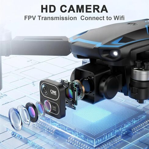 Drone with Camera for Adults Mini RC Drone for Beginners 2 Battery One-Key Take Off/Landing Headless Mode, 3 Speeds, 360° Flip in Kuwait