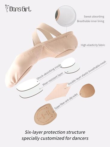 One Pair of Ballet Pink High Elastic Strong Wrapping Professional Ballet Shoes for Girls, Modern Dance Shoes in Saudi Arabia