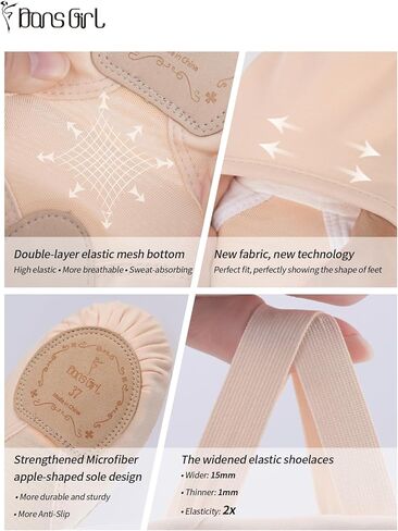 One Pair of Ballet Pink High Elastic Strong Wrapping Professional Ballet Shoes for Girls, Modern Dance Shoes in Saudi Arabia
