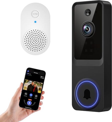 1080P Wireless Baby Monitor with AI Human Detection, Battery Powered, Two-Way Audio & Night Vision, 2.4G WiFi Smart Security Cam, Cloud Storage Ready in Kuwait