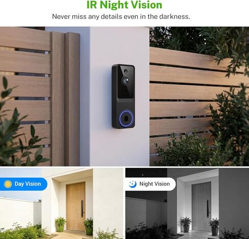1080P Wireless Baby Monitor with AI Human Detection, Battery Powered, Two-Way Audio & Night Vision, 2.4G WiFi Smart Security Cam, Cloud Storage Ready in Kuwait