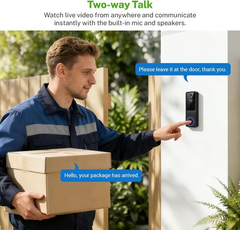 1080P Wireless Baby Monitor with AI Human Detection, Battery Powered, Two-Way Audio & Night Vision, 2.4G WiFi Smart Security Cam, Cloud Storage Ready in Kuwait
