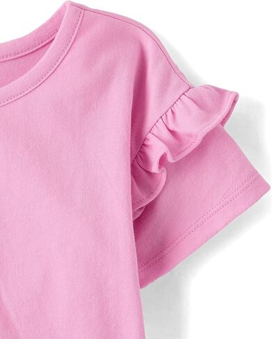 The Children's Place,Baby Girls,and Toddler Short Sleeve Everyday Casual Knit Shirt,Rainbow 4-Pack,12 Months,18 Months in Kuwait