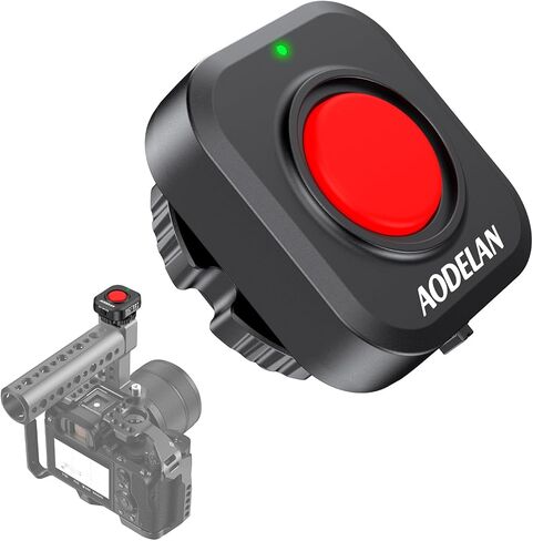 Rechargeable Wireless Camera Record Button for Top Side Handle, Video Start/Stop Remote Control Trigger for Canon R6 II/ R100, for Nikon Z6 III/ Z30, for Sony ZV-E10/ A6700, for Fujifilm X‑T30 III etc in Kuwait