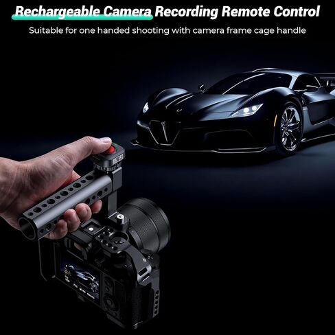 Rechargeable Wireless Camera Record Button for Top Side Handle, Video Start/Stop Remote Control Trigger for Canon R6 II/ R100, for Nikon Z6 III/ Z30, for Sony ZV-E10/ A6700, for Fujifilm X‑T30 III etc in Kuwait