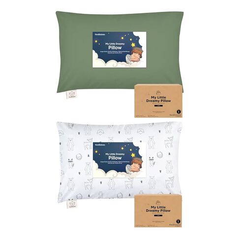 KeaBabies Toddler Pillow with Pillowcase, Jumbo 14X20 - Soft Cotton Toddler Pillows for Sleeping, Travel, Nap - Machine Washable - Perfect for Travel, Kids Bedding Set for Boys, Girls in Kuwait