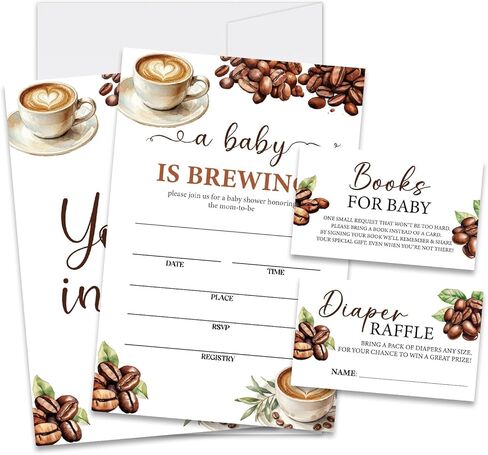Strawberry Baby Shower Invitations, 25 Sets Berry Sweet Baby Shower Invites with Envelopes for Girls, Diaper Raffle Tickets & Books Request Cards, Gender Reveal Party Supplies -07 in Kuwait