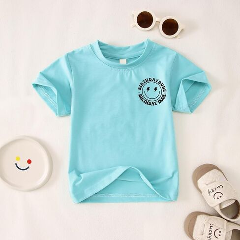 GLIGLITTR Birthday Boy Shirt Birthday Dude Tshirt 2nd 3rd 4th 5th 6th 7th 8th Toddler Boys Bday Party Short Sleeve Outfit Top in Kuwait
