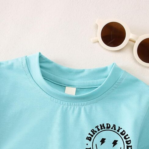 GLIGLITTR Birthday Boy Shirt Birthday Dude Tshirt 2nd 3rd 4th 5th 6th 7th 8th Toddler Boys Bday Party Short Sleeve Outfit Top in Kuwait