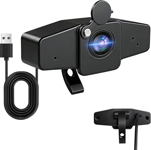 POHO 4K Webcam for PC, Ultra HD Computer Camera with PDAF Autofocus, Auto Light Correction,Plug & Play, 70° FOV, Web Camera with Microphone,Privacy Cover, for Streaming, Conference, Zoom in Saudi Arabia