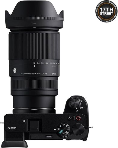 عدسة سيجما 16-300 ملم f/3.5-6.7 DC OS المعاصرة لعدسة تكبير Sony E - APS-C الكل في واحد مع بطاقة ذاكرة SDXC سعة 64 جيجابايت، ومجموعة برامج فن الفيديو من Corel OEM وحقيبة ظهر للكاميرا الرقمية - حزمة in Kuwait