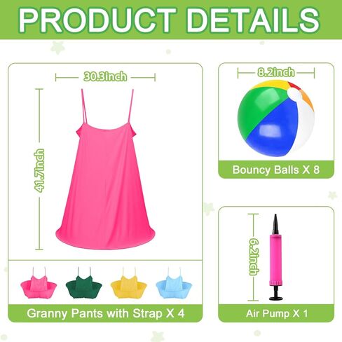 Granny Pants Yard Game Granny Pants Game with Strap Giant Yard Pant Toss Game Outdoor Party Game Granny Pants Outdoor Game with Bouncy Balls and Pump for Family Reunion Day Backyard Gatherings in Saudi Arabia